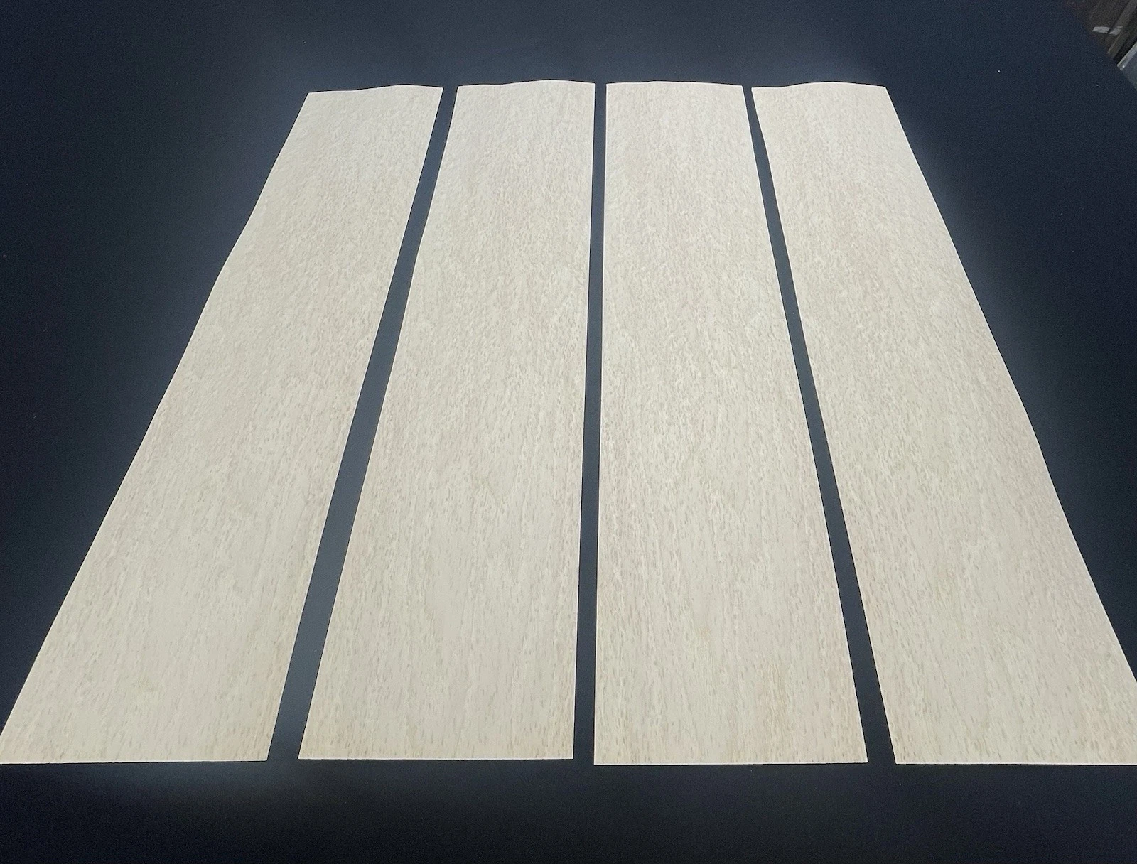Hickory veneer sheet showing natural grain