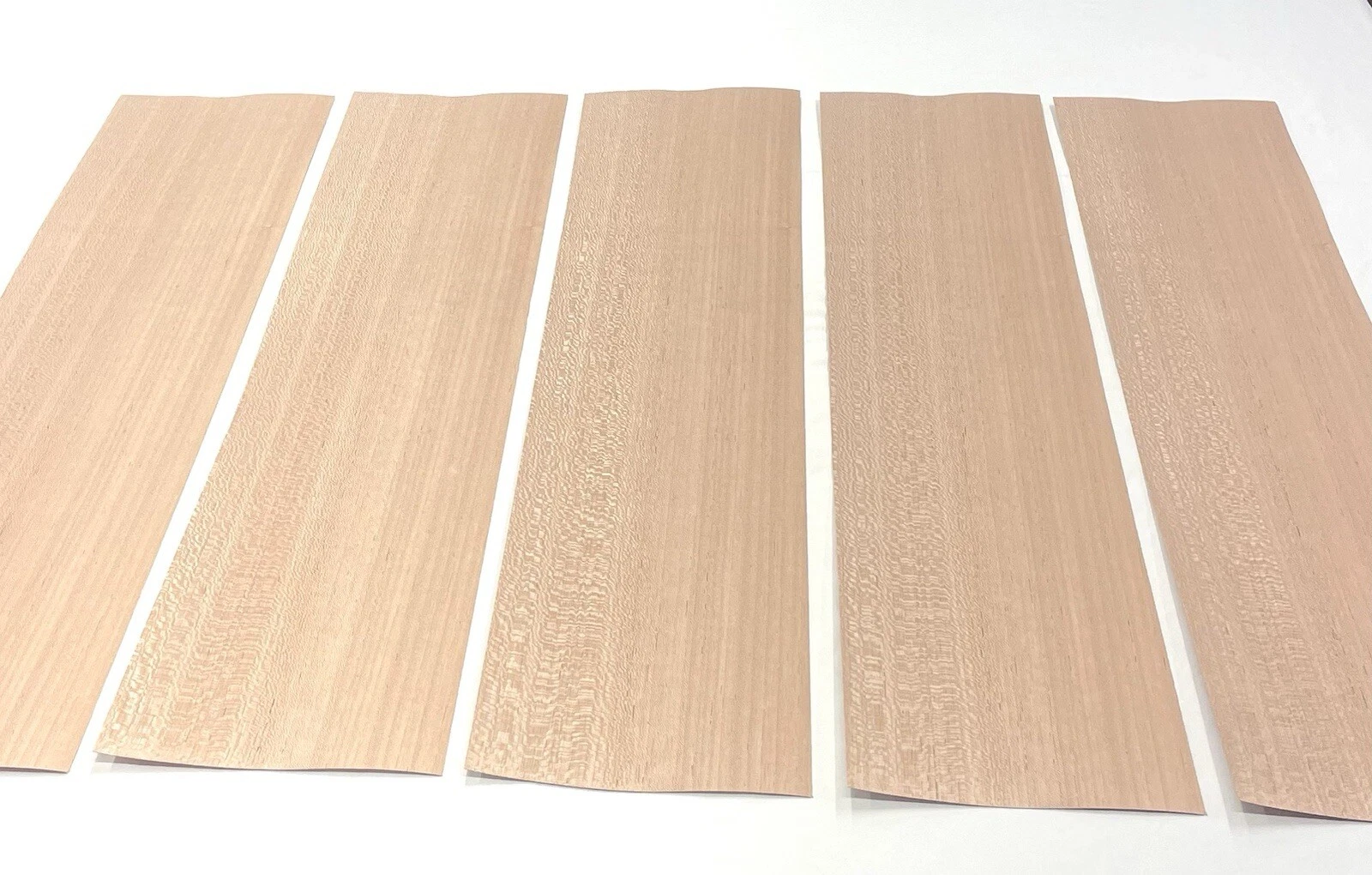 Lacewood veneer sheet showing natural grain
