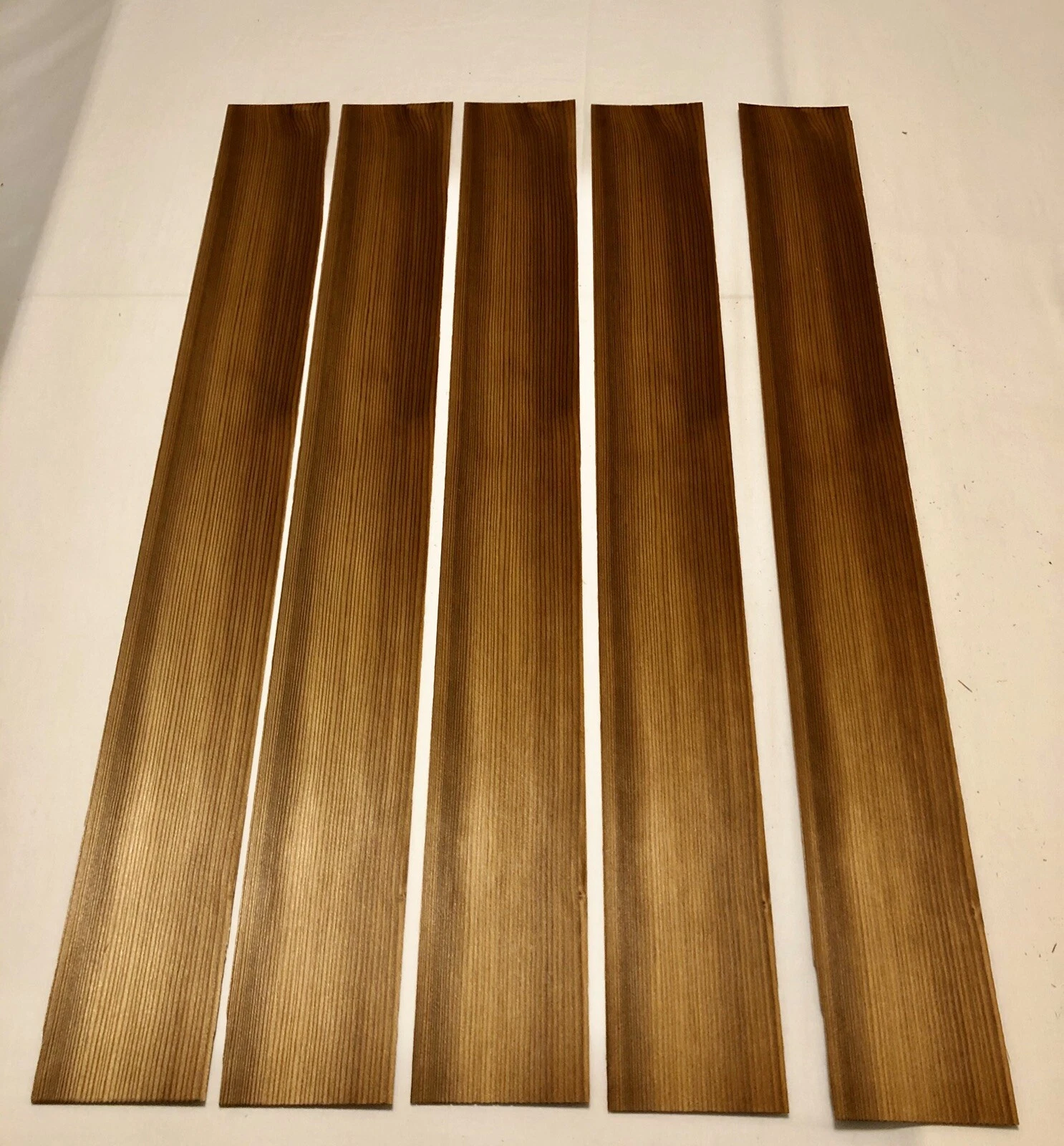 Larch veneer sheet showing natural grain