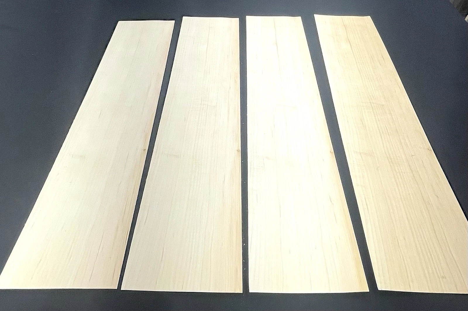 Maple veneer sheet showing natural grain
