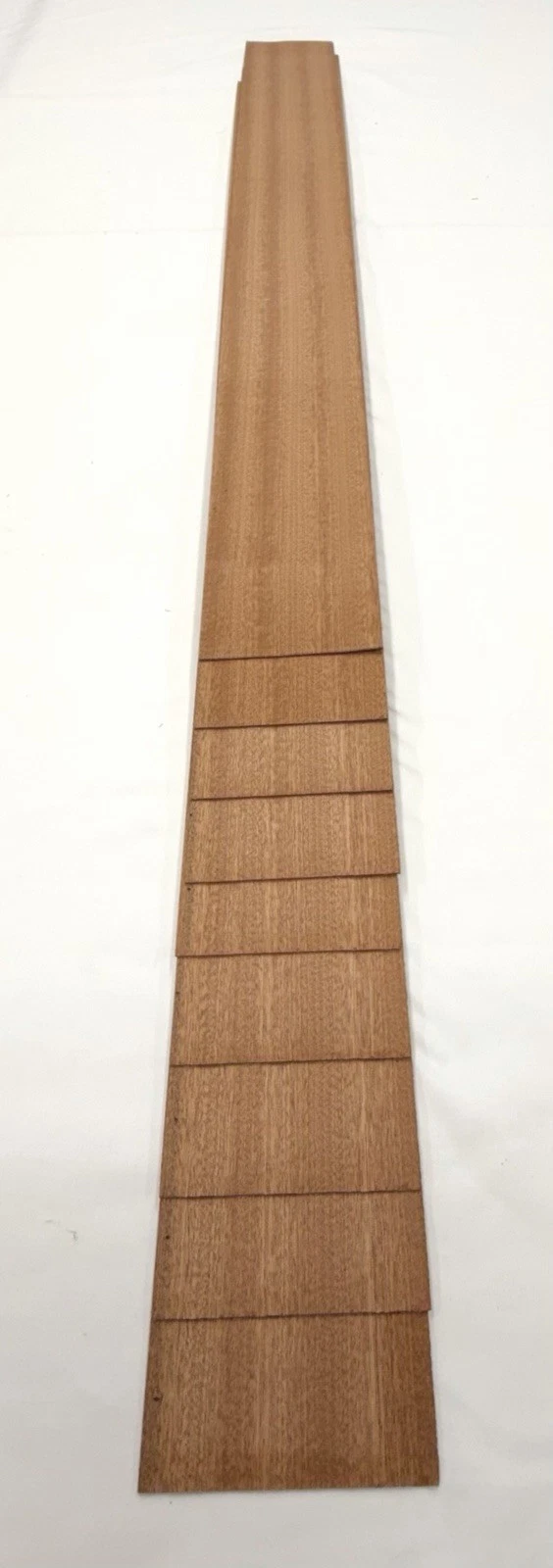 Sapele veneer sheet showing natural grain