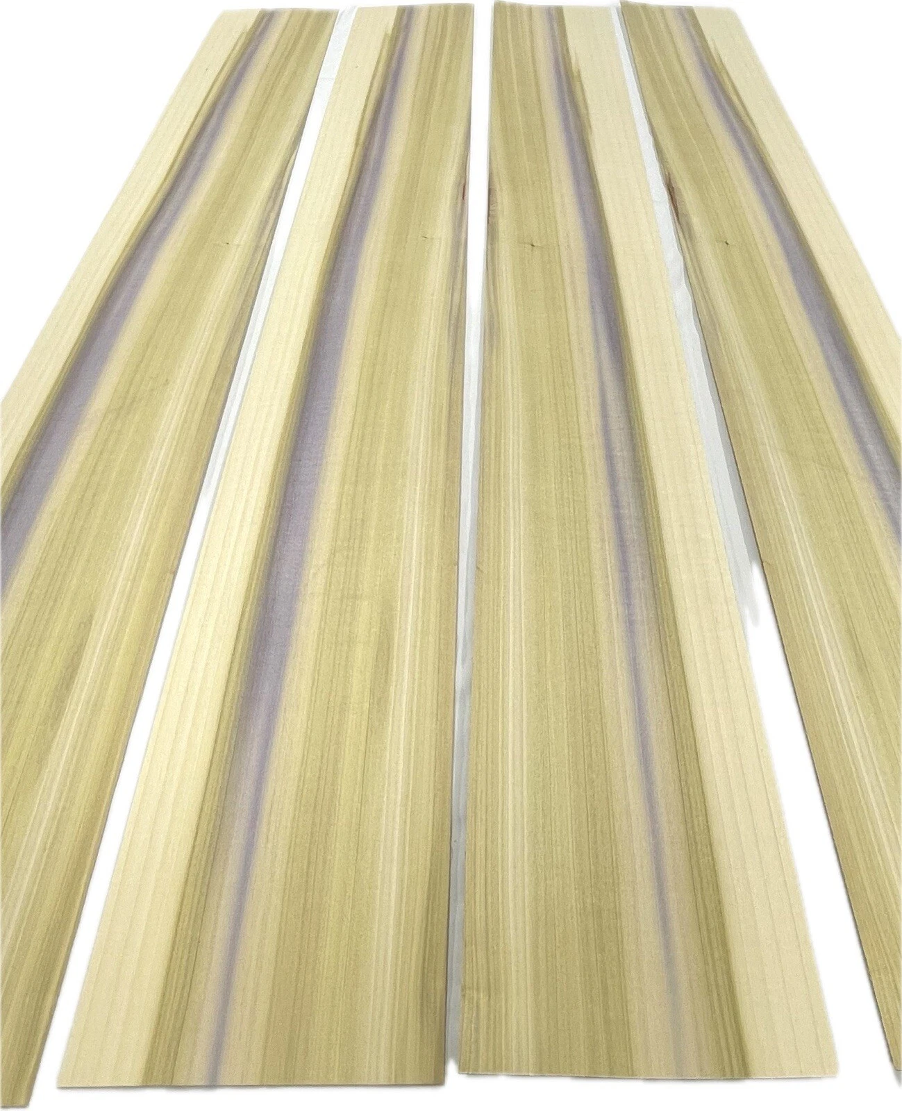 White Poplar veneer sheet showing natural grain