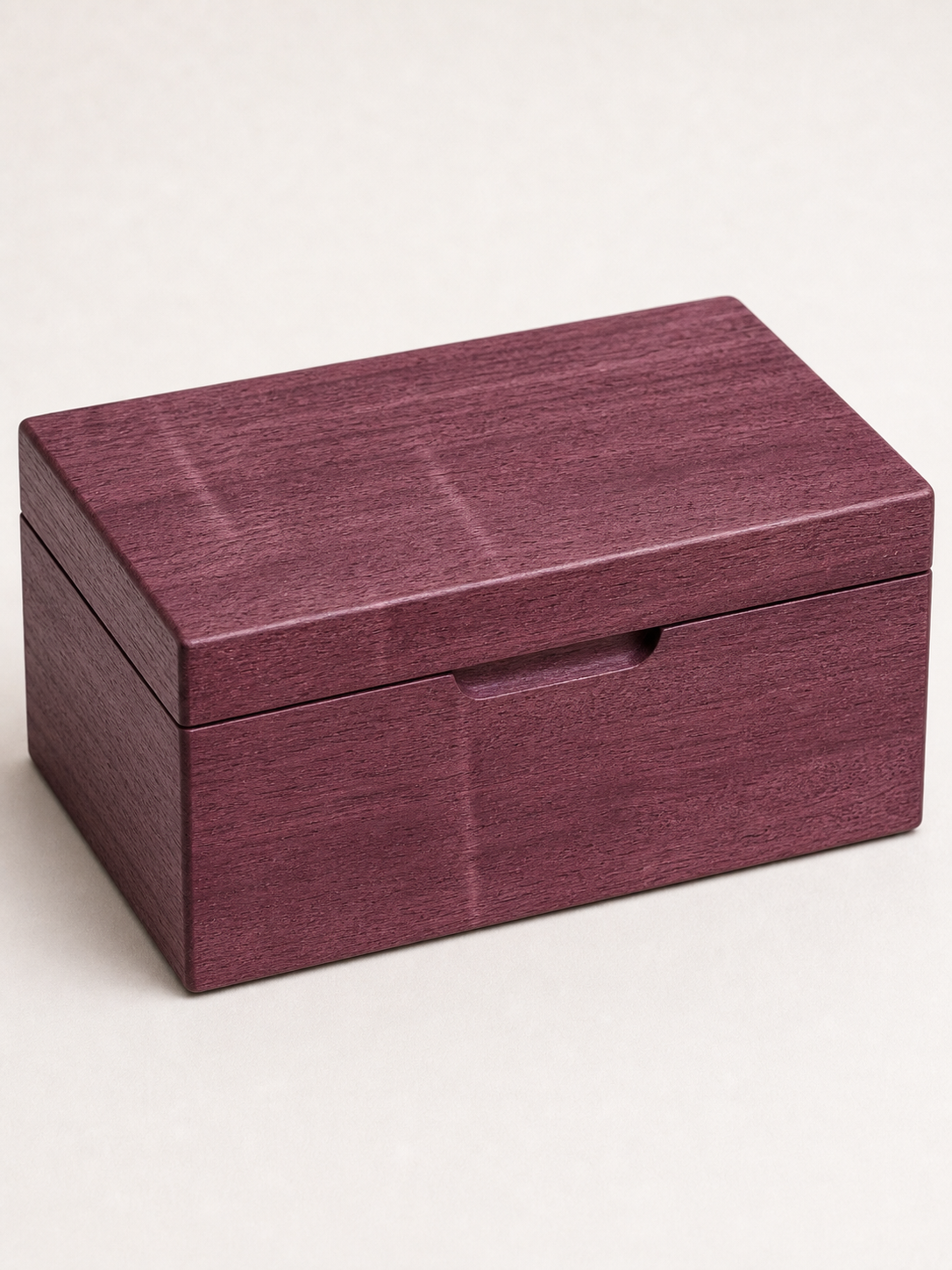 Purpleheart veneer shown on a finished box