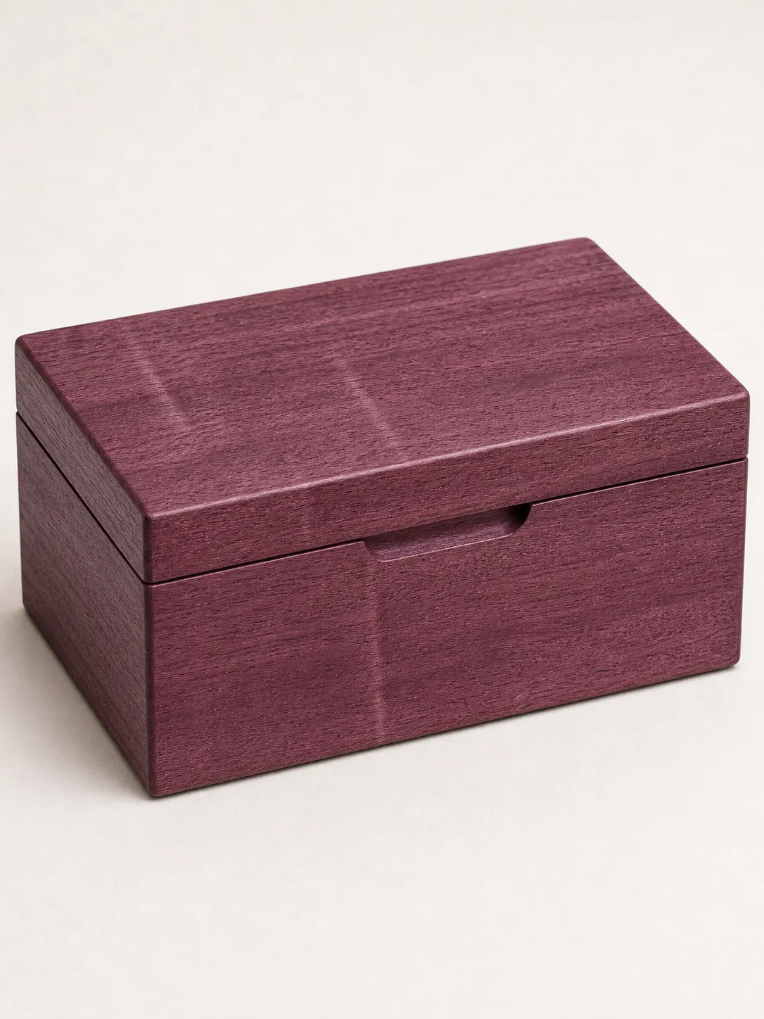 Purpleheart veneer on a finished box